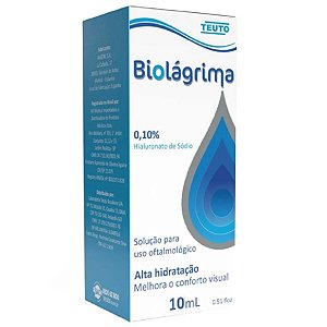 Colírio Biolagrima 0,15% Alta Hidratação Para Lentes e Olhos 10ml