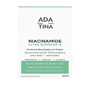Sérum Facial Niacinamide Ultra Superior 15 Concentração Clareadora Ada Tina 30ml