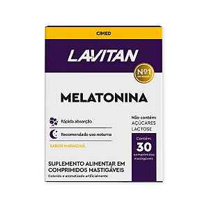 Suplemento Alimentar Lavitan Melatonina Sabor Maracujá 30 Comprimidos