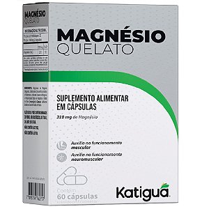 Suplemento Alimentar Magnesio Quelato 210mg Katigua 60 Capsulas