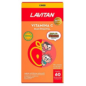 Suplemento Alimentar Lavitan Vitamina C Sabor Maçã  60 Comprimidos Mastigáveis