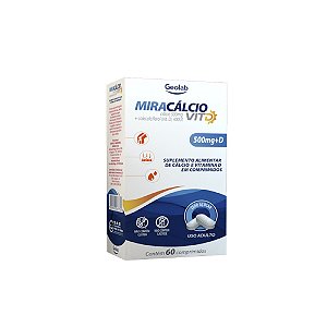 Suplemento Alimetar MiraCálcio VITD 500mg+D 60 Comprimidos
