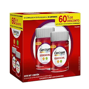 Kit Centrum Essencial Com 2 Unidades De 30 Comprimidos Cada
