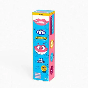 Gel Dental Carmed Fini Dentaduras Sabor Framboesa E Morango 70g