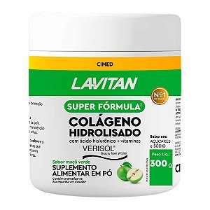 Suplemento Alimentar Lavitan Super Fórmula Colágeno Hidrolisado Sabor Maçã Verde 300g