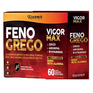 Suplemento Alimentar Feno Grego Vigor Max 60 Tabletes Revestidos