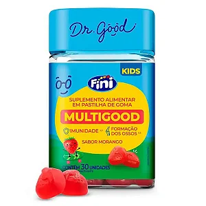 Suplemento Alimentar Multigood Kids Dr Good Sabor Morango 30 Gomas