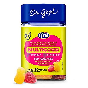Suplemento Alimentar Multigood Dr Good Sabores Abacaxi E Morango 30 Gomas