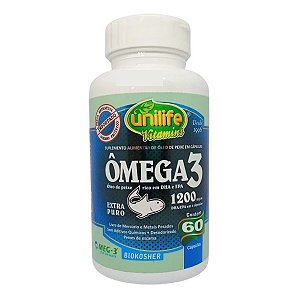 Suplemento Alimentar Ômega 3 1200mg Unilife 60 Cápsulas