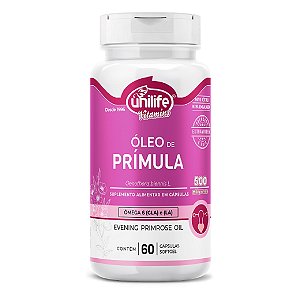 Suplemento Alimentar Óleo de Prímula Unilife 500ml 60 Cápsulas