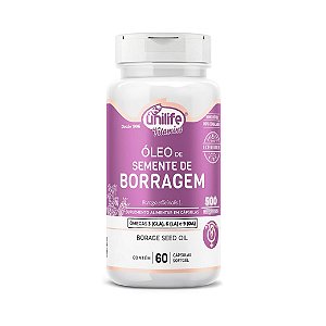 Suplemento Alimentar Óleo de Borragem 500mg Unilife 60 Cápsulas