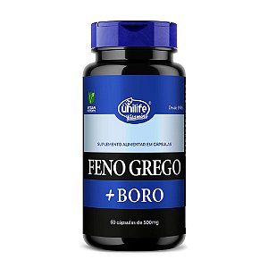Suplemento Alimentar Feno Grego + Boro 500mg Unilife 60 Cápsulas