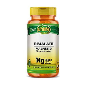 Suplemento Alimentar Magnésio Dimalato 260mg Unilife 60 Cápsulas