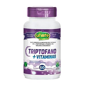 Suplemento Alimentar Triptofano + Vitaminas 400mg Unilife 60 Cápsulas