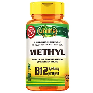 Suplemento Alimentar Methyl B12 Unilife 60 Cápsulas