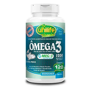 Suplemento Alimentar Ômega 3 Unilife 120 Cápsulas