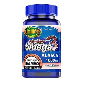 Suplemento Alimentar Alpha Ômega 3 Óleo De Salmão Unilife 150 Cápsulas