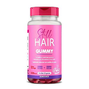 Suplemento Hair Still Gummy Sabor Morango Unilife 30 Pastilhas de Gomas Mastigáveis