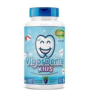 Suplemento Alimentar VigorDente Kids Sabor Uva Unilife 60 Comprimidos Mastigáveis