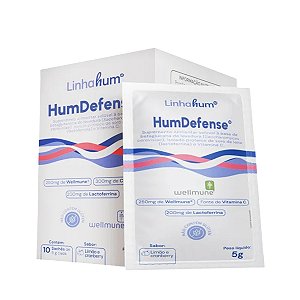 Suplemento Alimentar HumDefense LinhaHum Sabor Limão E Cranberry 10 Sachês De 5g Cada