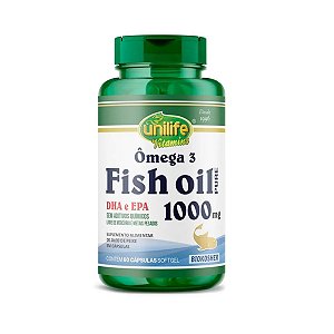 Suplemento Alimentar Ômega 3 Fish Oil Pure 1000mg Unilife 60 Cápsulas