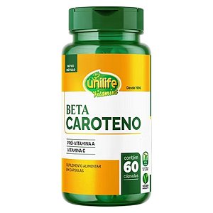 Suplemento Alimentar Betacaroteno Unilife 60 Cápsulas