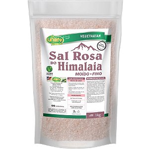 Sal Rosa do Himalaia Moído fino Unilife Refil 1kg