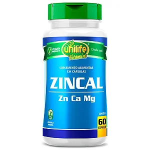 Suplemento Alimentar Zincal Unilife 60 Cápsulas