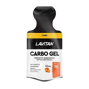 Suplemento Alimentar Lavitan Carbo Gel Cimed Sabor Tangerina 1 Sachê Em Gel 30g
