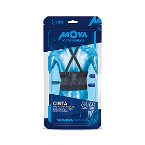 Cinta Protetora Para As Costas E Cintura Mova Ortopédicos Tamanho G Cor Preto