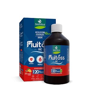 Suplemento Alimentar Líquido Fluitóss NAC Xarope Sabor Limão Siciliano+Canela Biofhitus 120ml