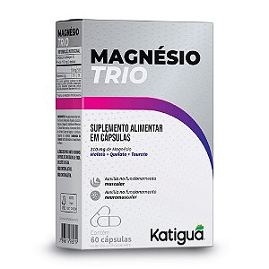 Suplemento Alimetar Magnésio Trio Katiguá 60 Cápsulas
