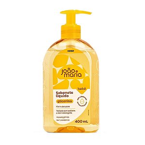 Sabonete Líquido Infantil João e Maria Bebê Glicerinado Glicerina Cimed 400ml
