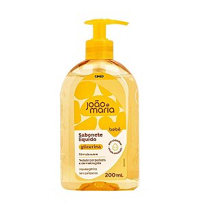 Sabonete Líquido Infantil João e Maria Bebê Glicerinado Glicerina Cimed 200ml