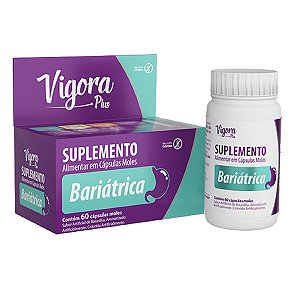 Suplemento Alimentar Vigora Plus Bariátrica Sabor Artificial de Baunilha 60 Cápsulas Moles