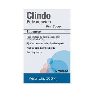 Sabonete em Barra Clindo Pele Acneica Bar Soap Megalabs 100g
