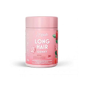Suplemento Alimentar Long Hair Gummy Sabor Morango 30 Gomas
