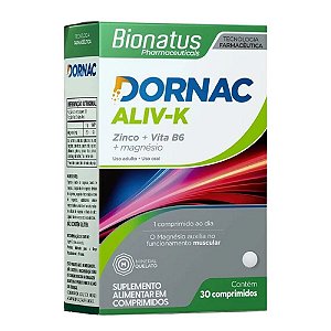 Suplemento Alimentar Dornac Aliv-k Bionatus 30 Comprimidos