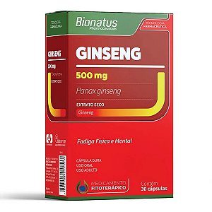Ginseng 500 mg Bionatus 30 Cápsulas