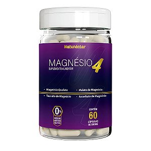 Suplemento Alimentar Magnésio 4 500mg Natunectar 60 Cápsulas