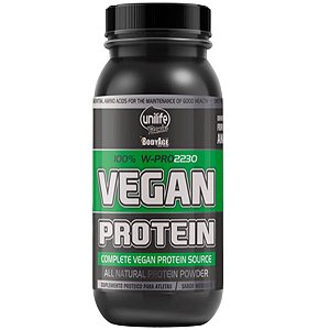 Suplemento Alimentar em Pó Vegan Protein 100% W-Pro2230 Sabor Morango Unilife 900 g