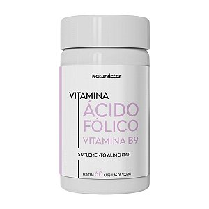 Suplemento Vitamina Ácido Fólico Vitamina B9 Natunéctar 60 Cápsulas