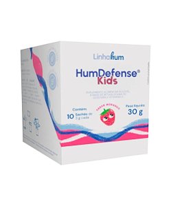 Suplemento Alimentar Defense Kids Sabor Morango LinhaHum 10 Sachês De 3g Cada