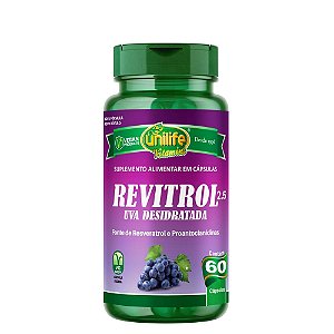 Suplemento Alimentar Revitrol Uva Desidratada Unilife 60 Cápsulas