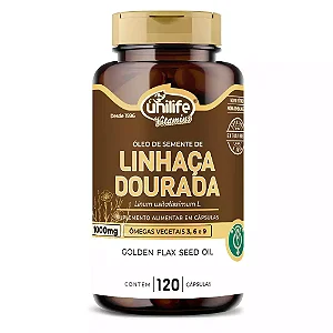 Suplemento Alimentar Óleo De Semente De Linhaça Dourada Unilife 120 Cápsulas