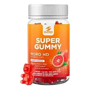 Suplemento Alimentar Super Gummy Moro HD Sabor Laranja Super Nutrition 30 gomas