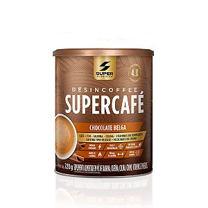 Suplemento Alimentar em Pó Supercafé Desincoffee Sabor Chocolate Belga Super Nutrition 220 g