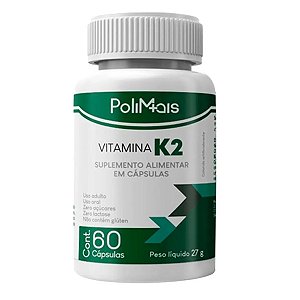 Suplemento Alimentar Vitamina K2 PoliMais 60 Cápsulas