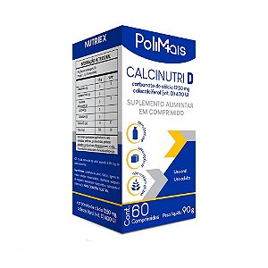 Suplemento Alimentar Calcinutri D PoliMais 60 Comprimidos