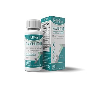 Suplemento Alimentar Calcinutri D 625mg+200UI PoliMais 60 Comprimidos